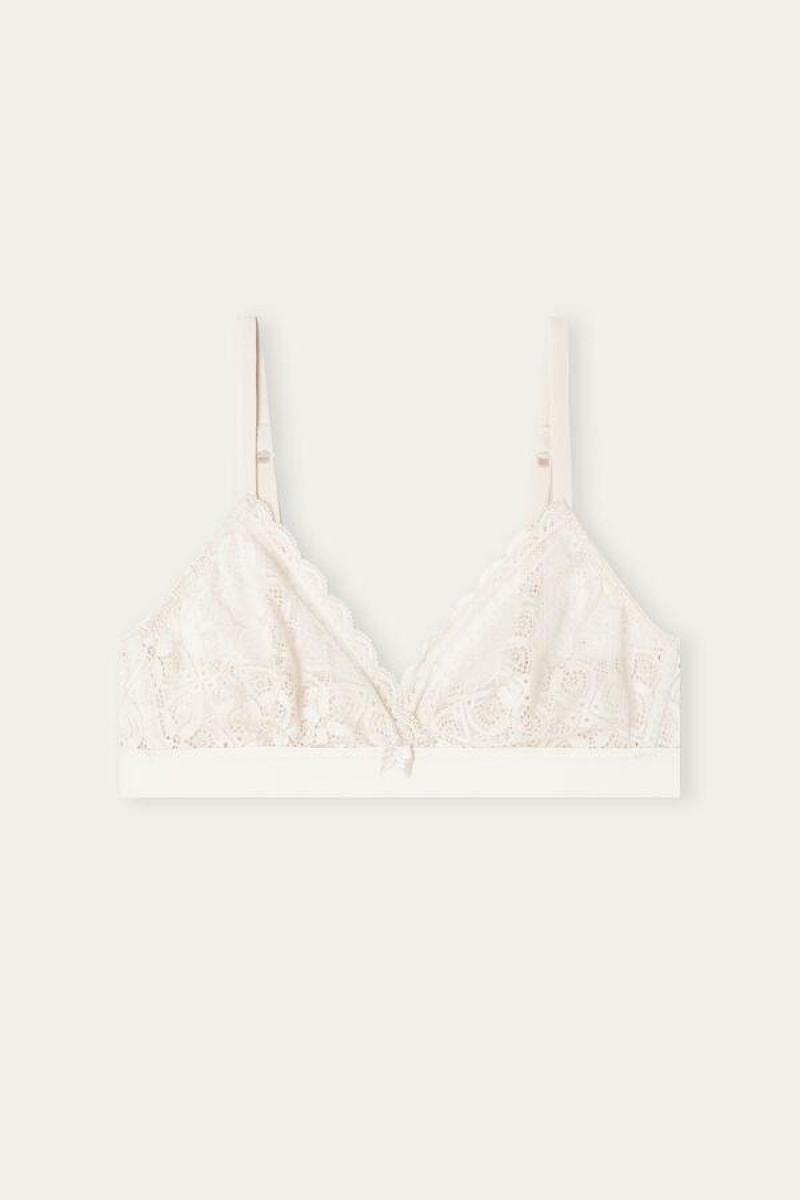 Intimissimi Emma Triangle in Lace Women's Bras Pink | USA 1409ISZ