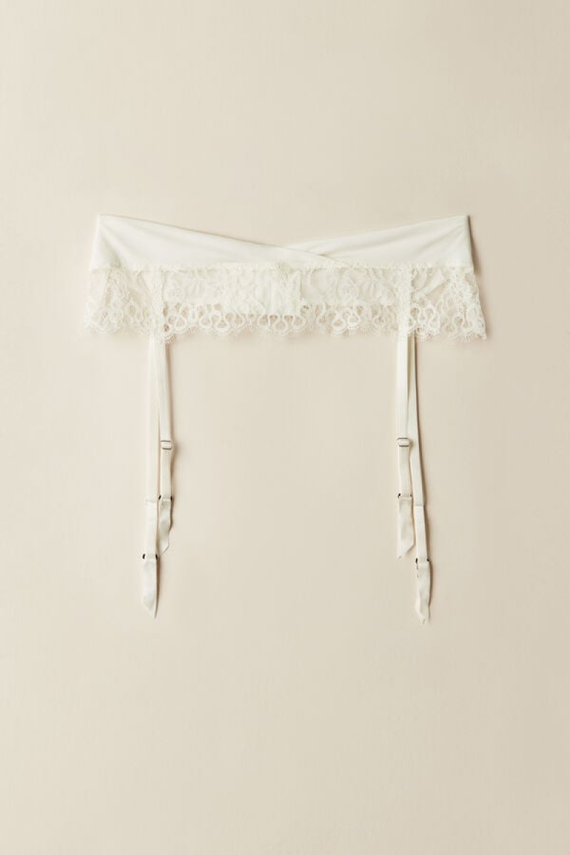 Intimissimi Eternal Love Garter Belt Women's Lingerie White | USA 1893BCP