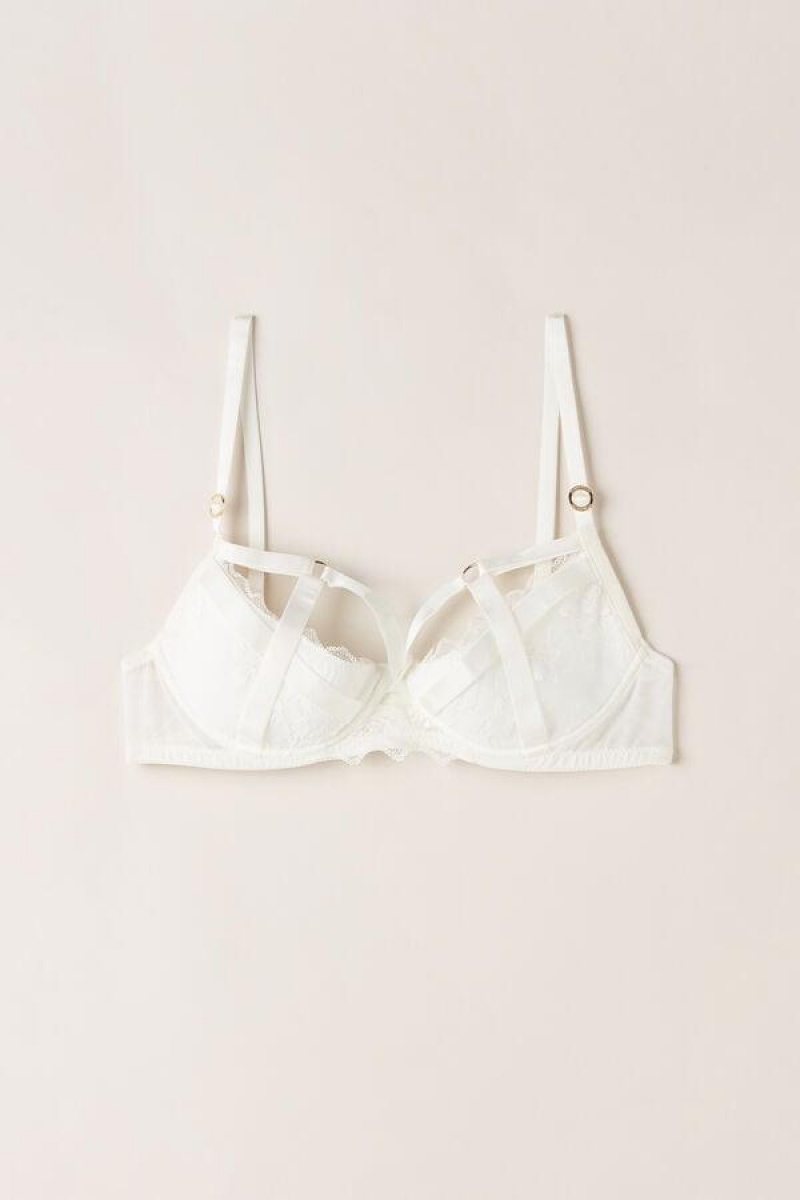 Intimissimi Fearless Femininity Demi-Cup Women's Bras White | USA 1031ZGY