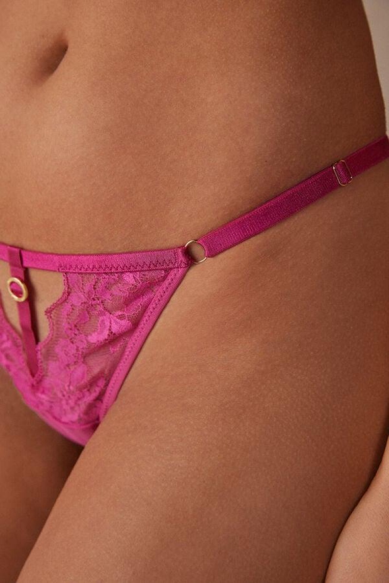 Intimissimi Fearless Femininity String Thong Women's Panties Pink | USA 2256VDO