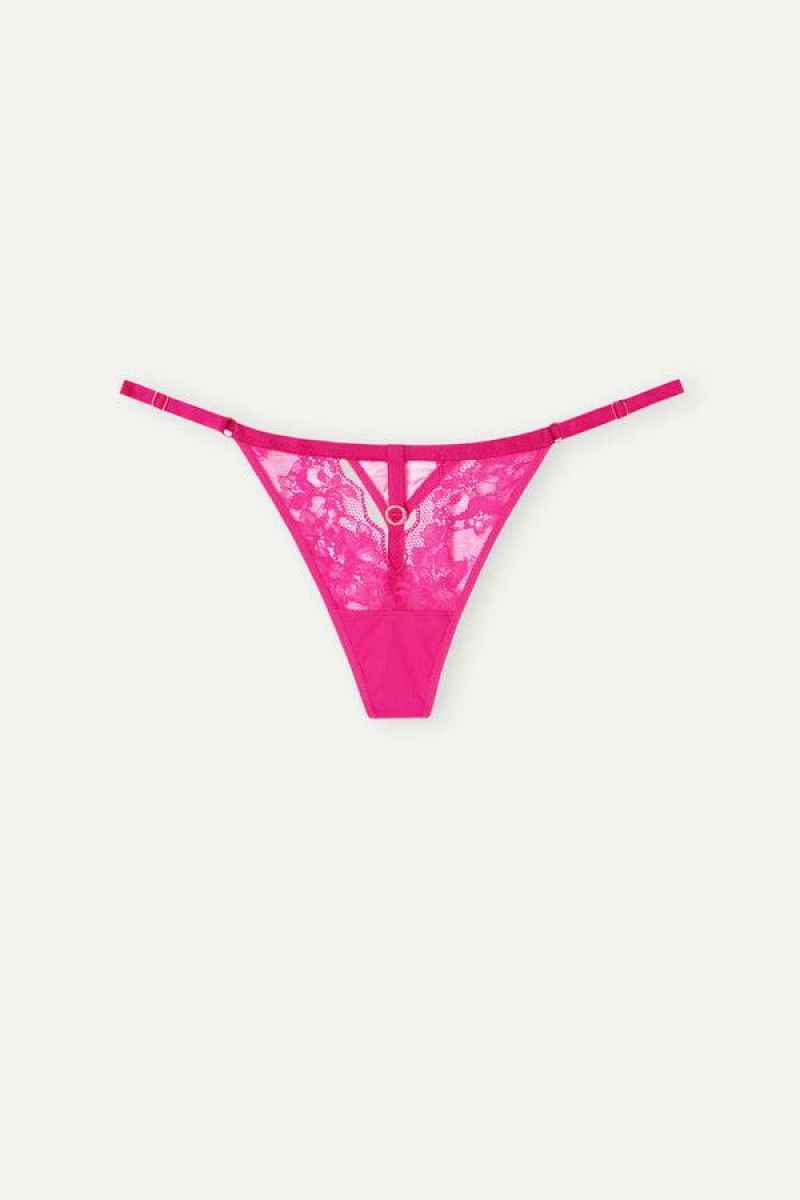 Intimissimi Fearless Femininity String Thong Women's Panties Pink | USA 2256VDO