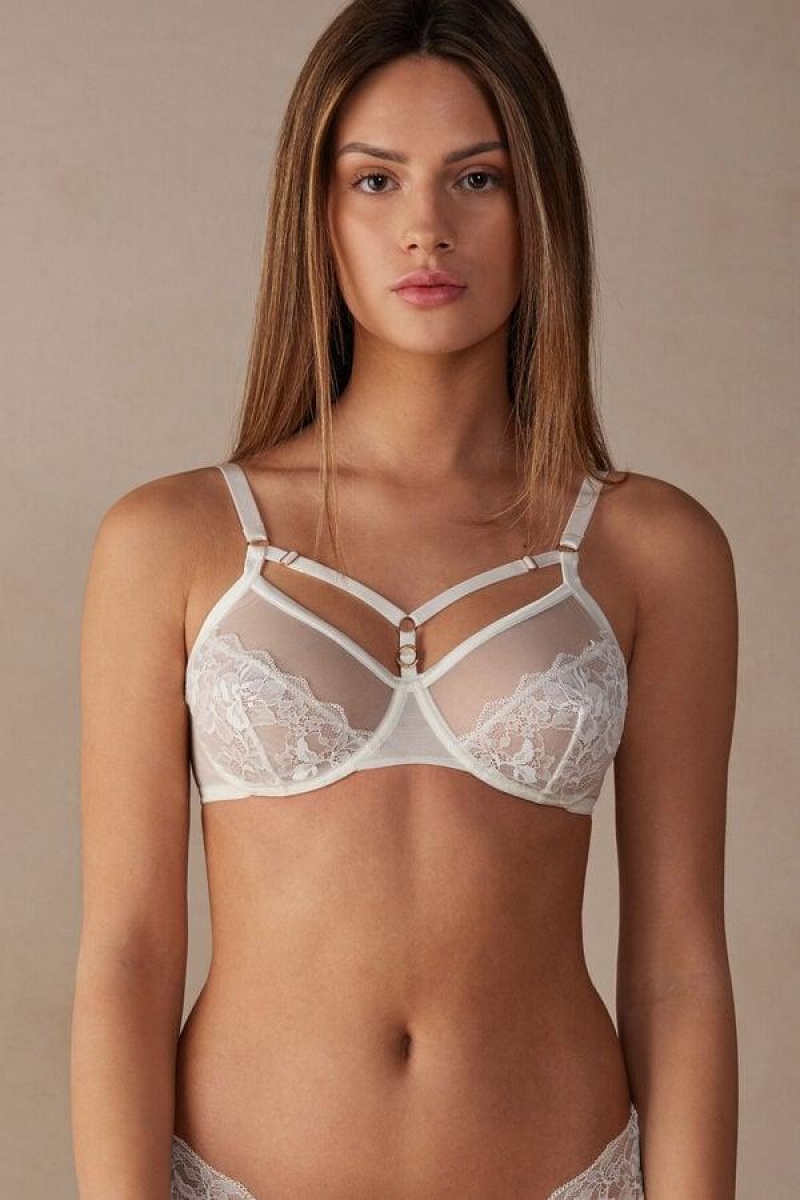 Intimissimi Fearless Femininity Sveva Balconette Women\'s Bras White | USA 1030LHT