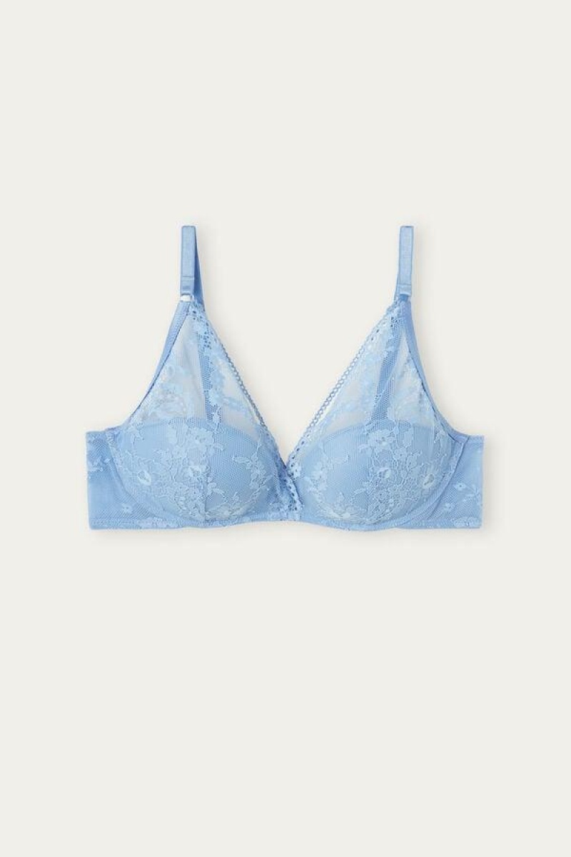 Intimissimi Feeling Beautiful Giorgia Balconette Women's Bras Light Blue | USA 1011MAS