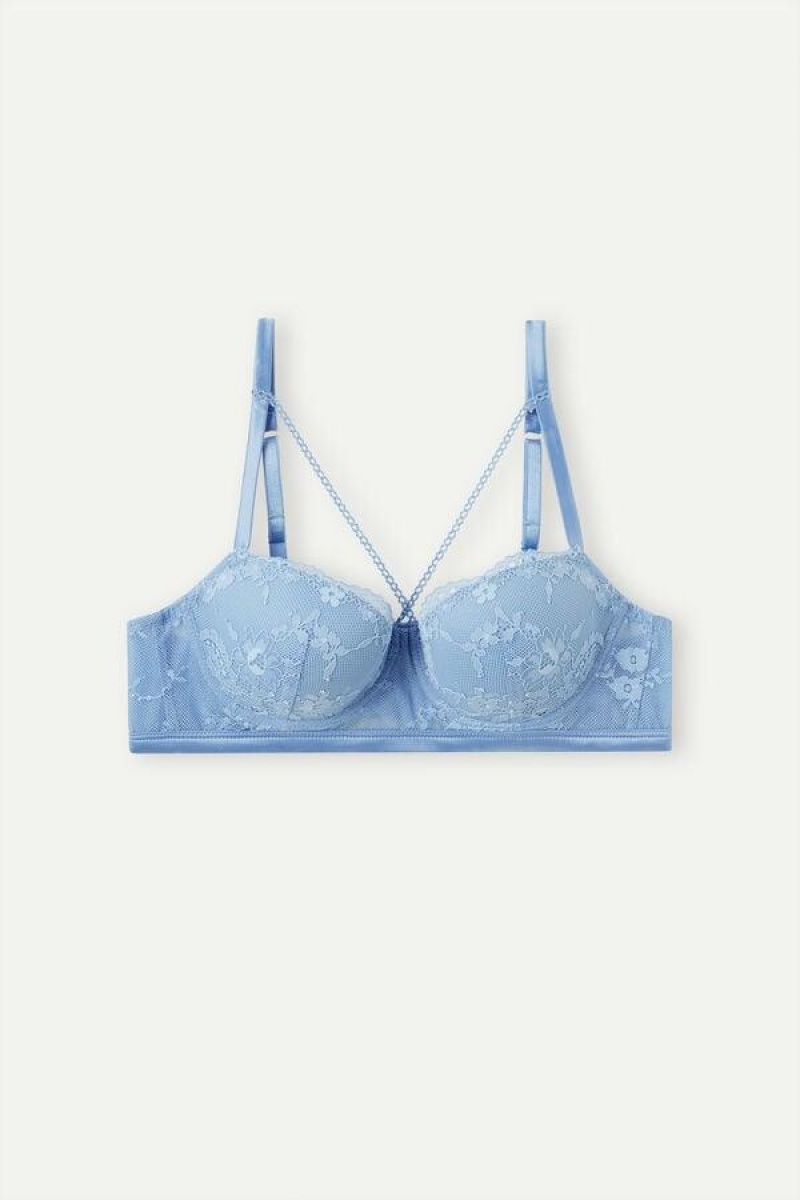 Intimissimi Feeling Beautiful Sofia Balconette Women's Bras Light Blue | USA 1010NBA