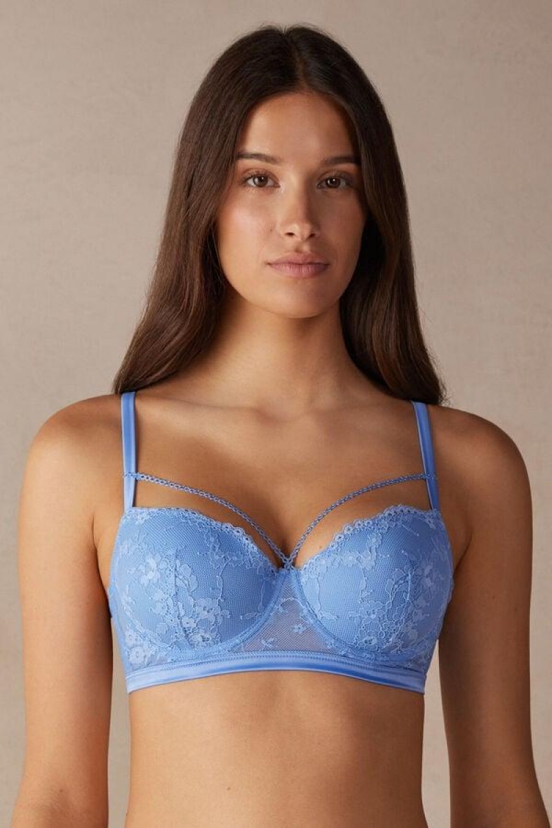 Intimissimi Feeling Beautiful Sofia Balconette Women\'s Bras Light Blue | USA 1471KIR