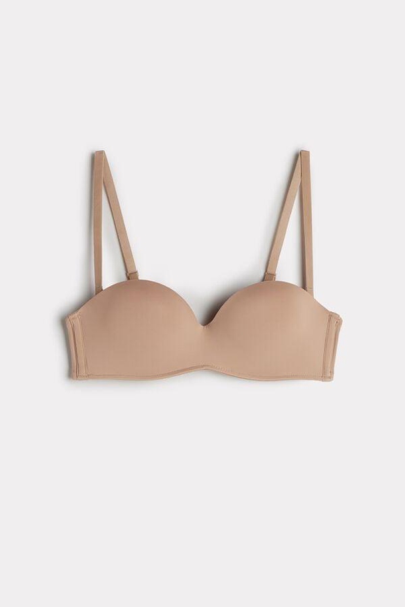 Intimissimi Gioia Bandeau Women's Bras Beige | USA 1225YUK