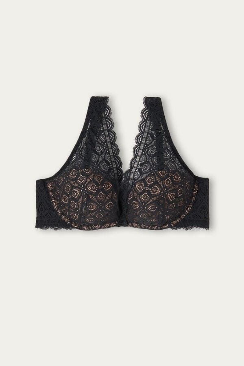 Intimissimi Giorgia Balconette in Lace Women's Bras Black | USA 1249RWH