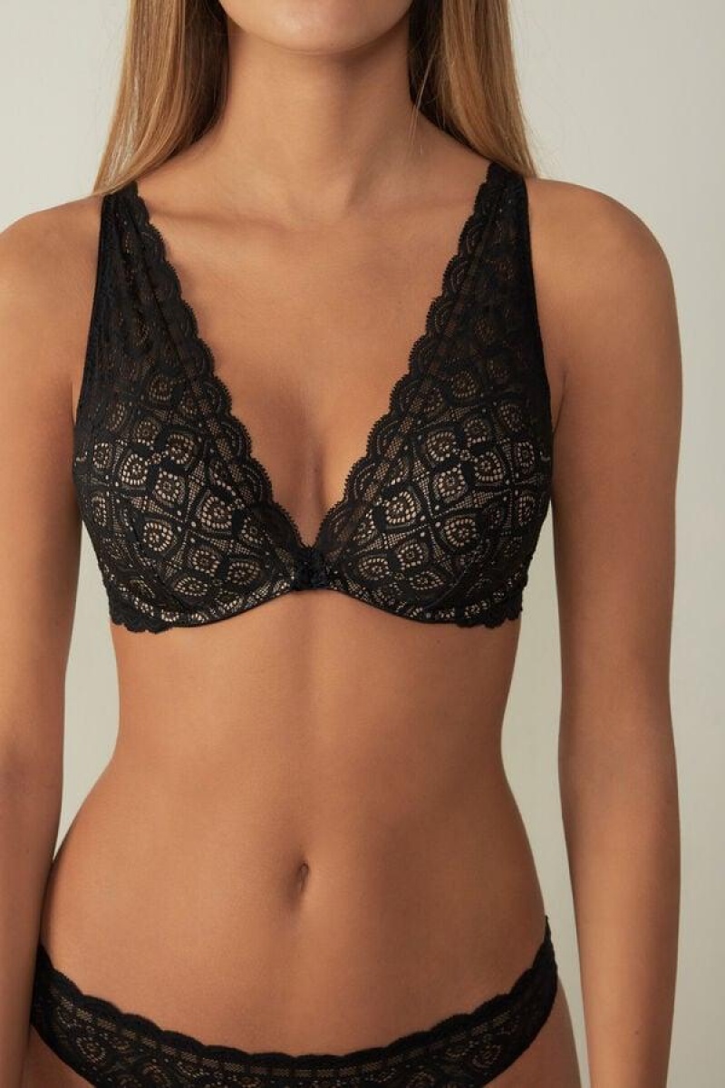 Intimissimi Giorgia Balconette in Lace Women\'s Bras Black | USA 1249RWH