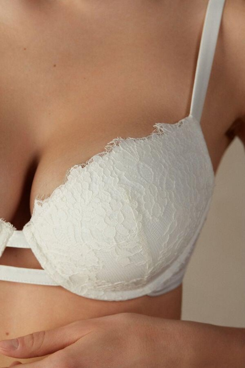 Intimissimi Heart Beat Elettra Super Push-up Women's Bras White | USA 1305ISZ