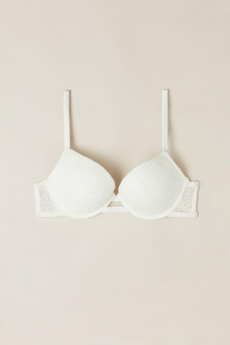 Intimissimi Heart Beat Elettra Super Push-up Women's Bras White | USA 1305ISZ