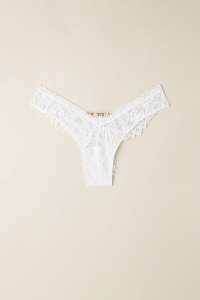 Intimissimi Hot Summer Days ‘80s Style Brazilian Women's Panties White | USA 2457NBW