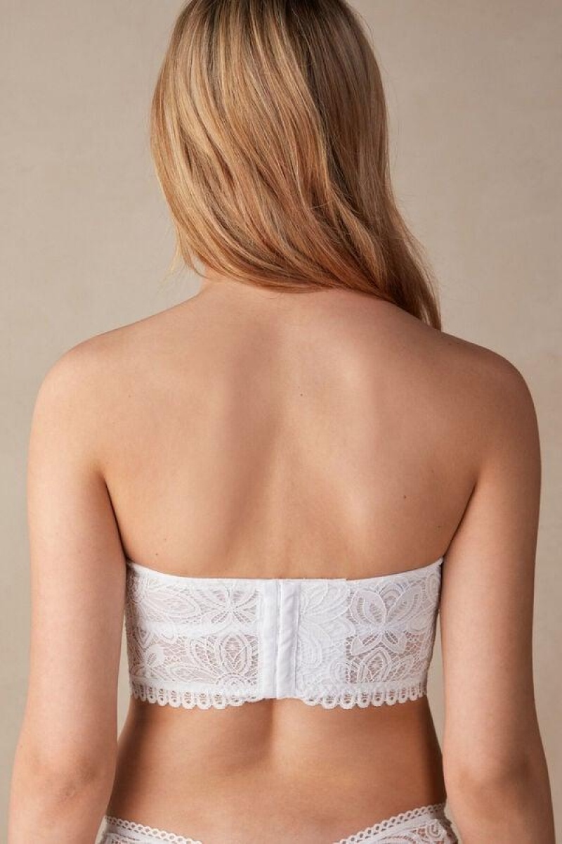 Intimissimi Hot Summer Days Giada Balconette Bustier Women's Bras White | USA 1196EXG