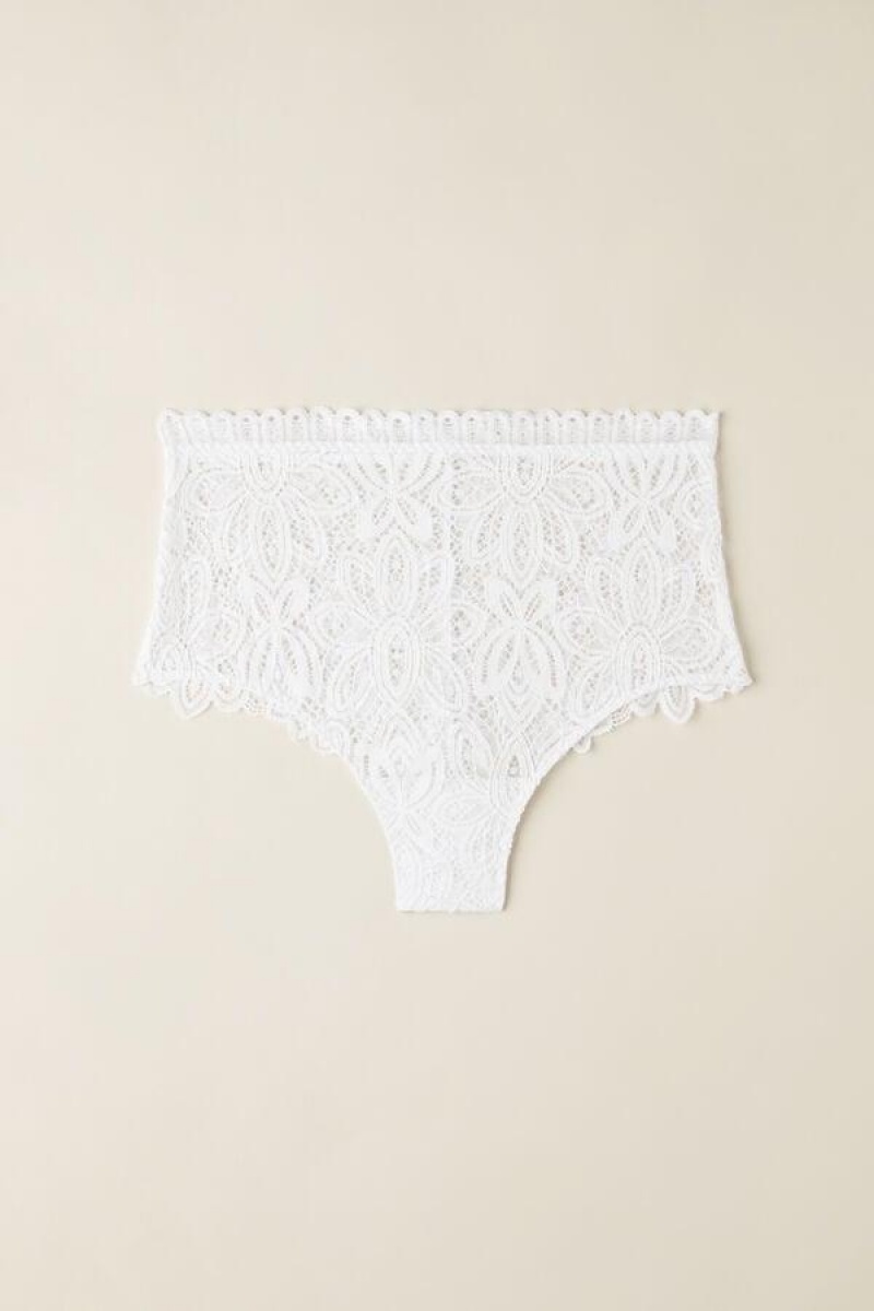 Intimissimi Hot Summer Days High Rise Hipster Brazilian Women's Panties White | USA 2296APV