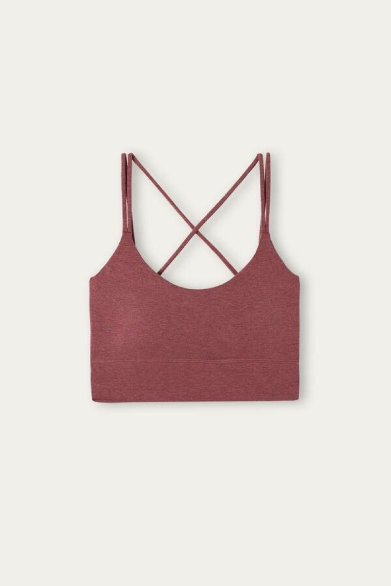 Intimissimi In Action Padded Women's Bras Burgundy | USA 1246QZD