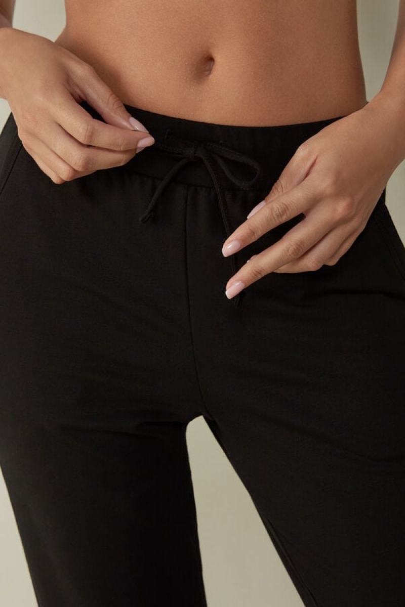 Intimissimi In Action Plush Women's Pants Black | USA 1789BCP