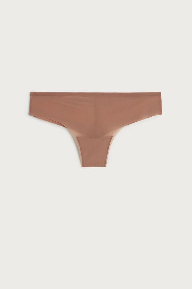 Intimissimi Invisible Touch Brazilian Women's Panties Beige | USA 2549APH