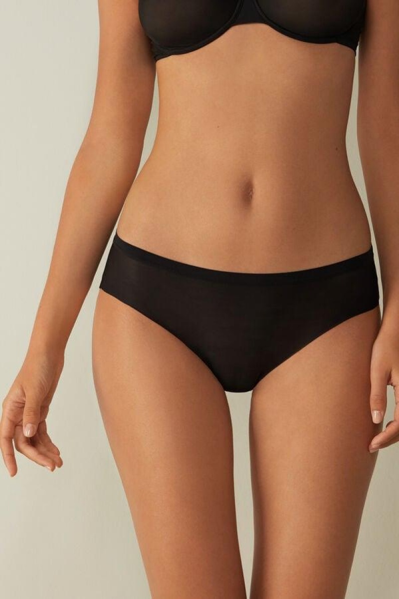 Intimissimi Invisible Touch Briefs Women\'s Panties Black | USA 2344ISL