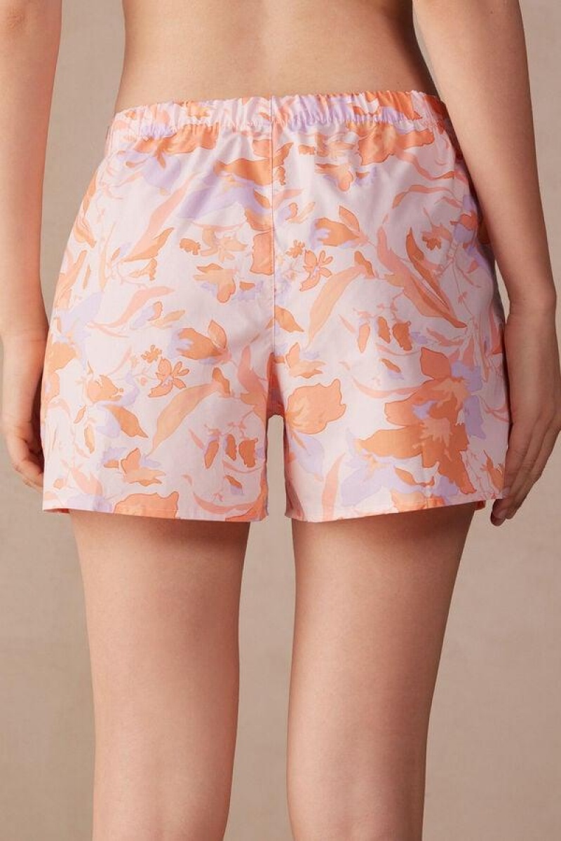 Intimissimi Iris and Apricot Cloth Shorts Women's Pajamas Pink | USA 1961FMM