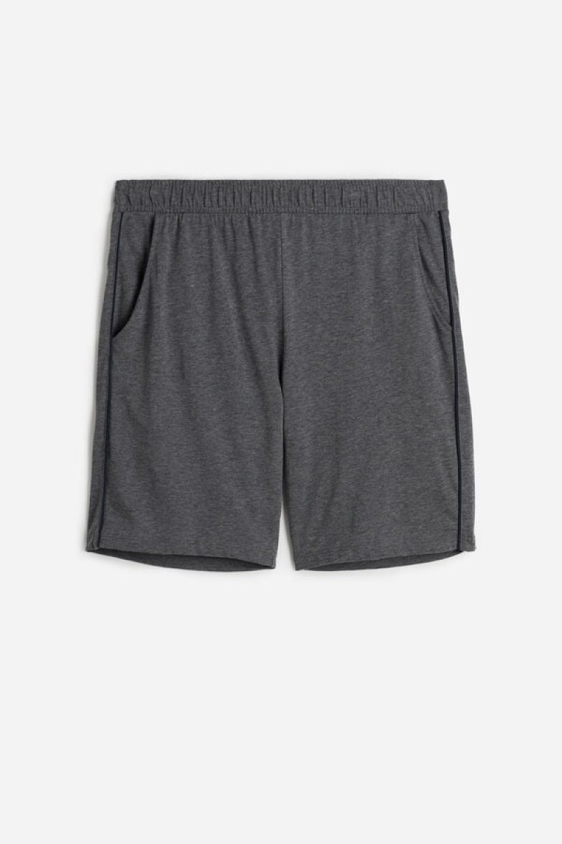 Intimissimi Jersey Men's Shorts Deep Grey | USA 2983API