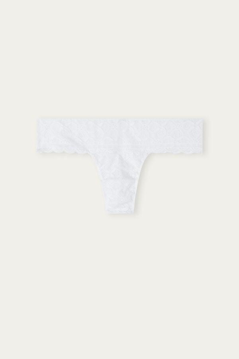 Intimissimi Lace Brazilian Women's Panties White | USA 2529TVC