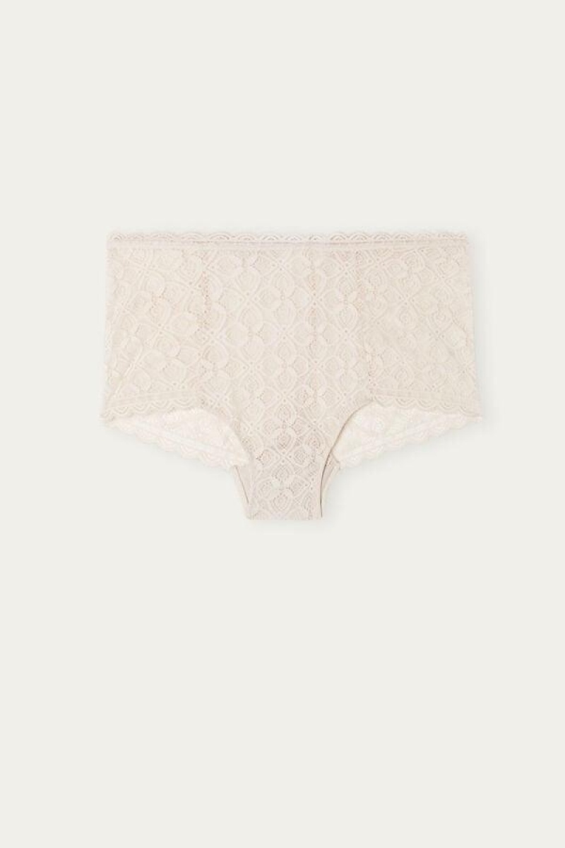 Intimissimi Lace High Waist Hipster Women's Panties Pink | USA 2319UTZ