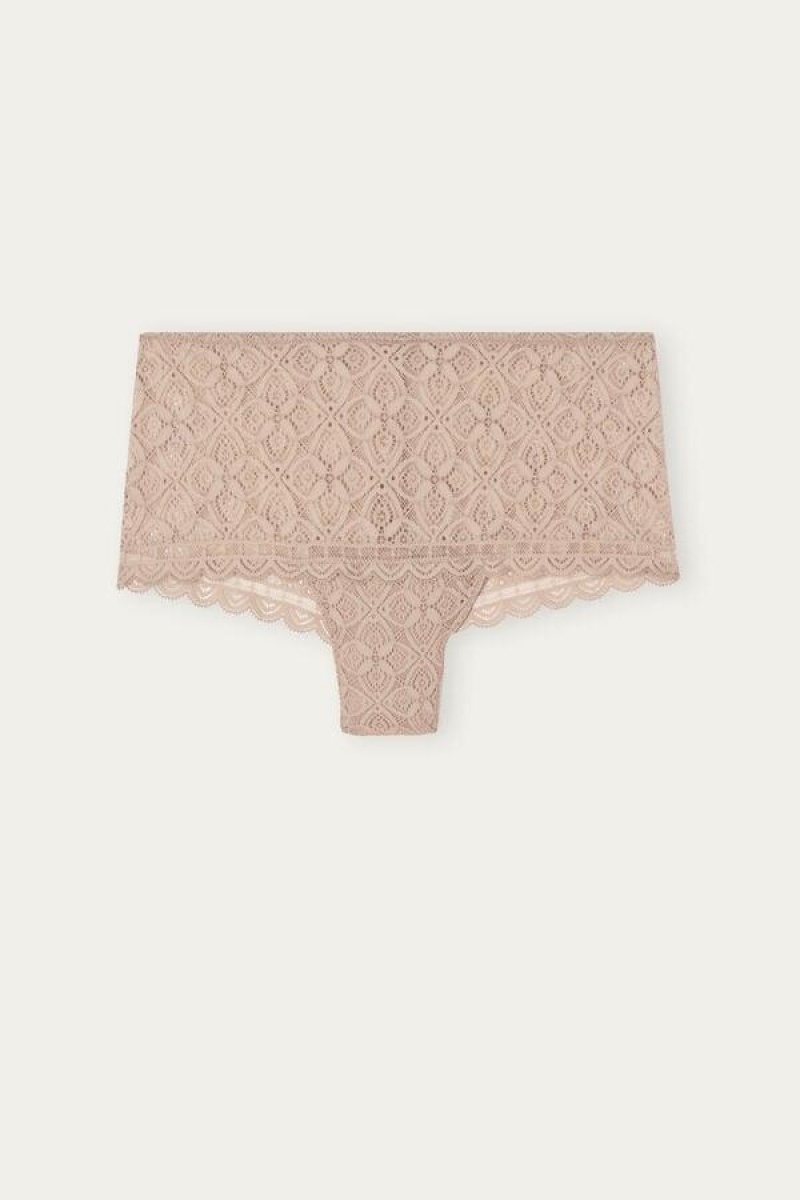 Intimissimi Lace Hipster Women's Panties Beige | USA 2317ORK