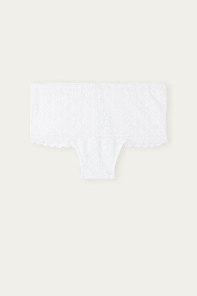 Intimissimi Lace Hipster Women's Panties White | USA 2321TVC