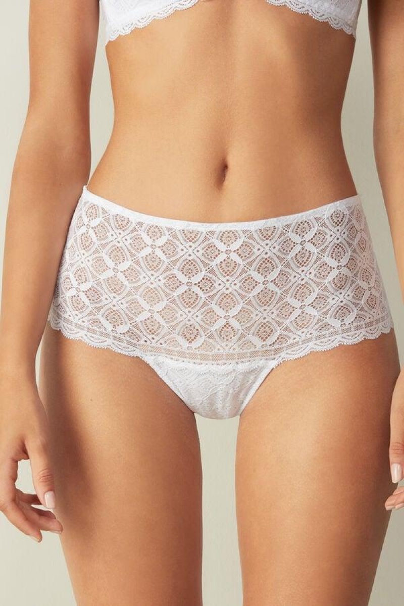 Intimissimi Lace Hipster Women\'s Panties White | USA 2321TVC