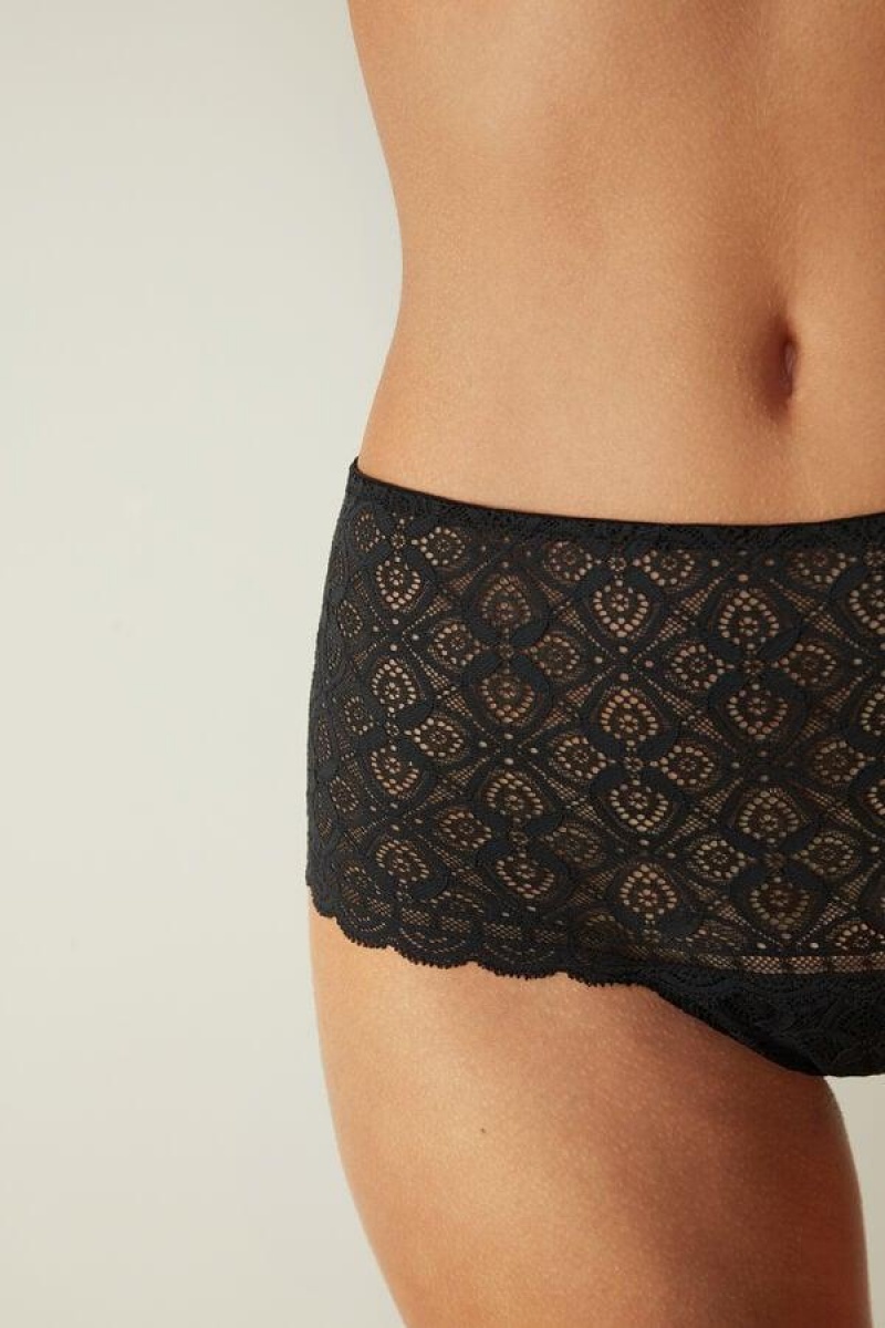 Intimissimi Lace Hipster Women's Panties Black | USA 2322RWV