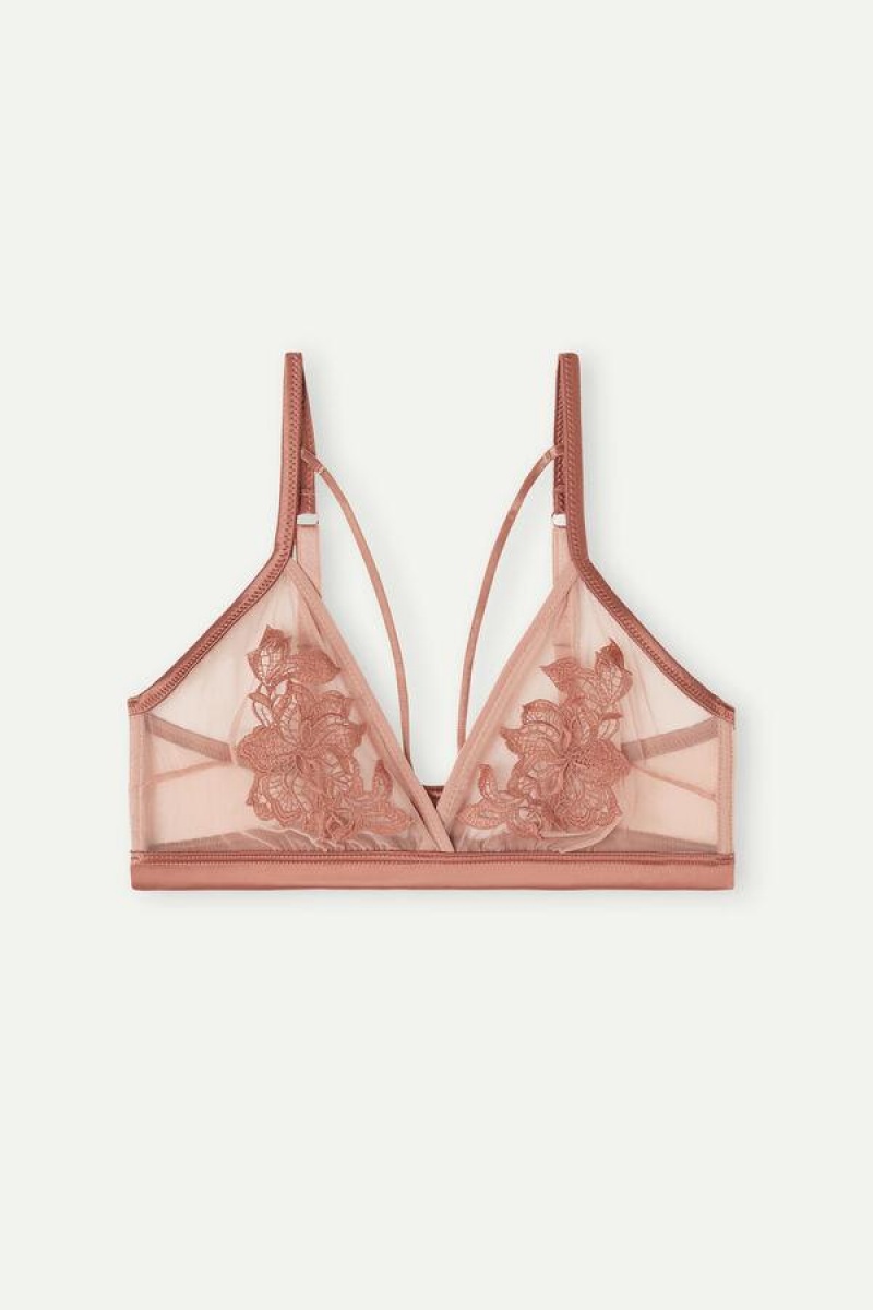 Intimissimi Layers of Lust Emma Triangle Women's Bras Rose | USA 1389FMM