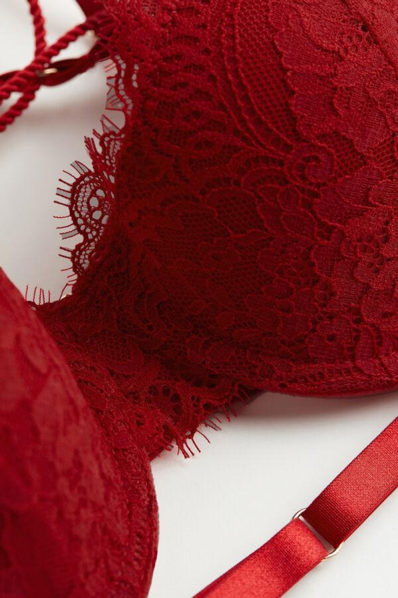 Intimissimi Loosen Heartstrings Sofia Balconette Women's Bras Red | USA 1558QZD