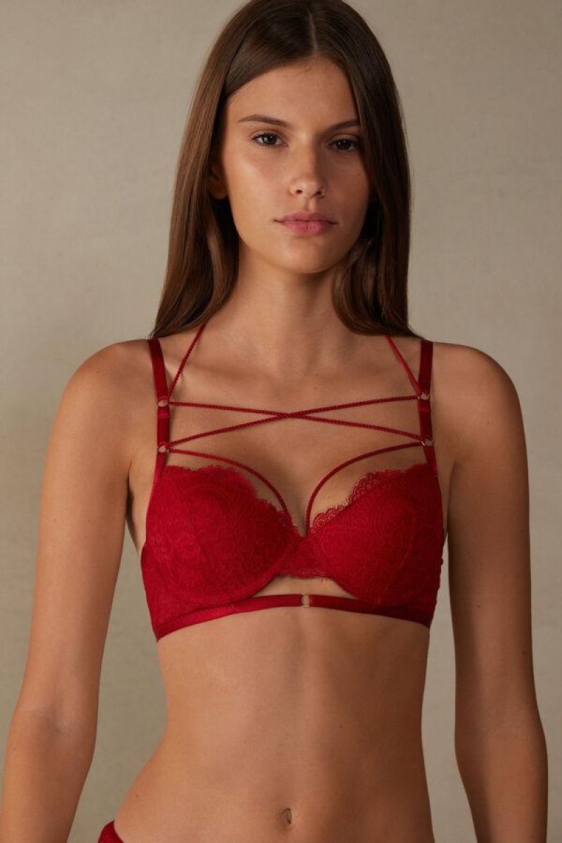 Intimissimi Loosen Heartstrings Sofia Balconette Women\'s Bras Red | USA 1558QZD