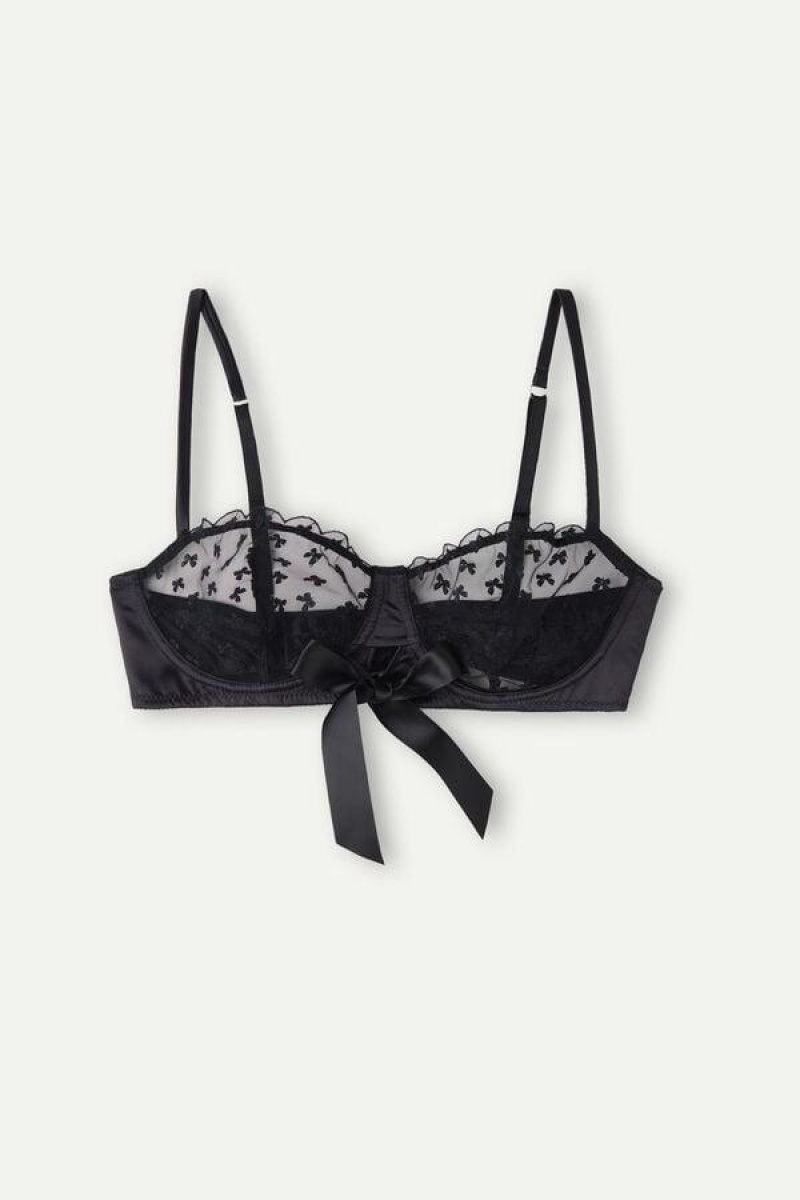 Intimissimi Love Cadeau Balconette Women's Bras Black | USA 1028JJE