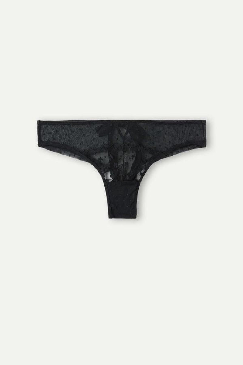 Intimissimi Love Cadeau Brazilian Women's Panties Black | USA 2480WYN