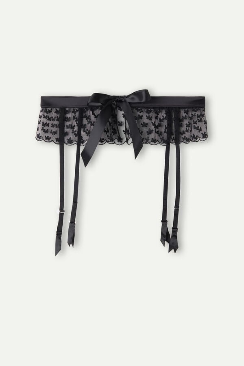 Intimissimi Love Cadeau Garter Belt Women's Lingerie Black | USA 1900TVJ