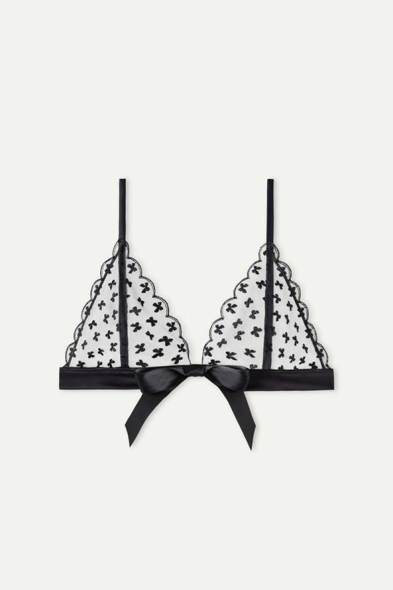 Intimissimi Love Cadeau Triangle Women's Bras Black | USA 1137CEI