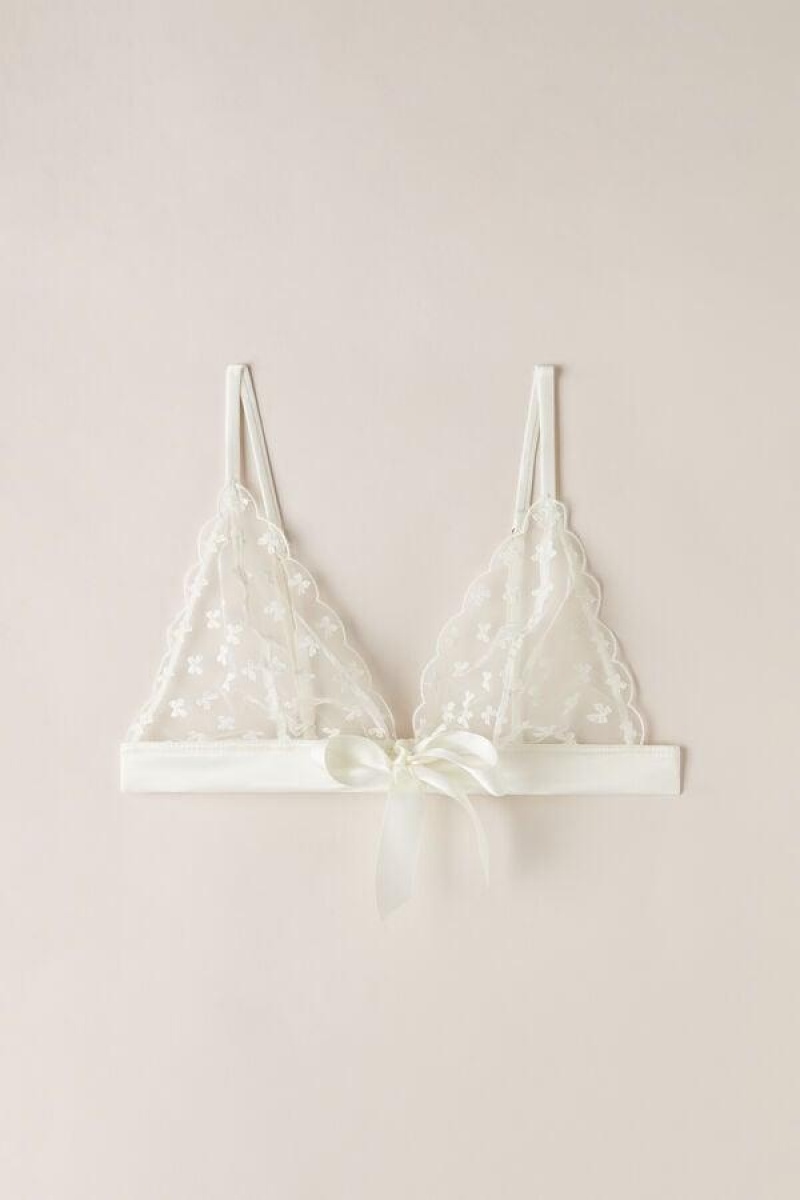 Intimissimi Love Cadeau Triangle Women's Bras White | USA 1376QZD