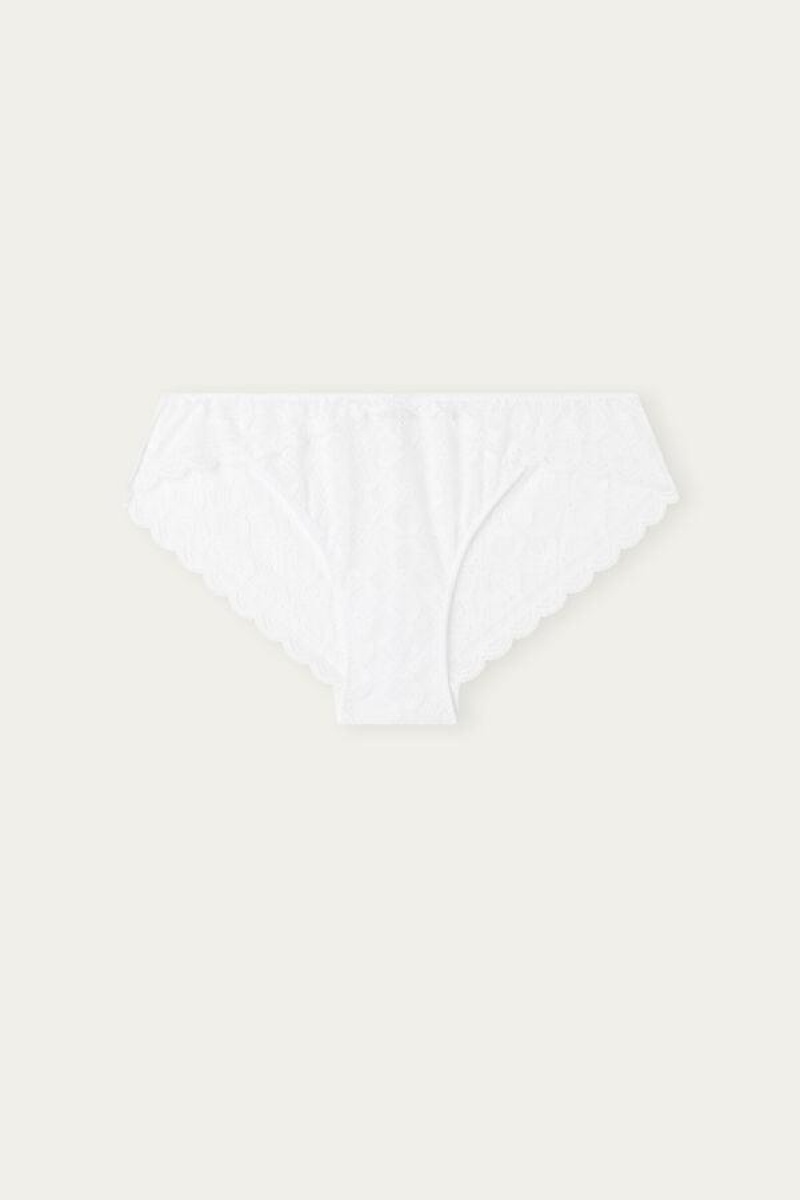 Intimissimi Low Rise Lace Women's Panties White | USA 2433VDR