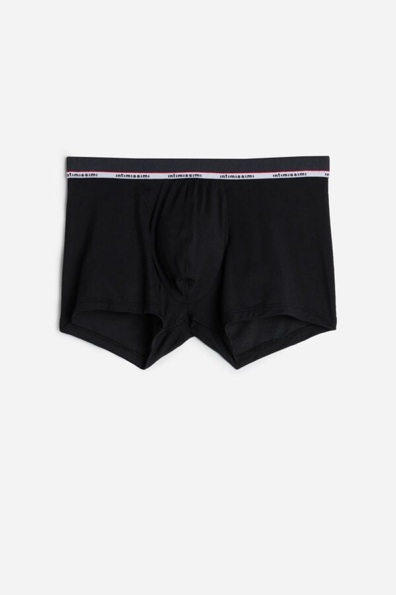 Intimissimi Micromodal Men's Boxer Black | USA 2583EXB