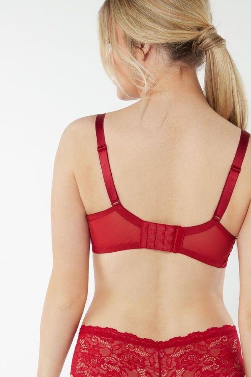 Intimissimi Mina Lace Balconette Women's Bras Red | USA 1113BCP