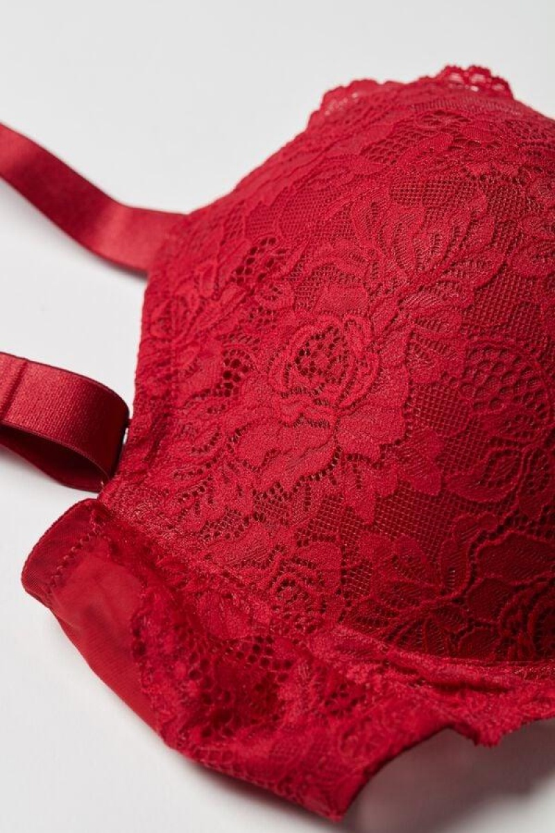 Intimissimi Mina Lace Balconette Women's Bras Red | USA 1113BCP