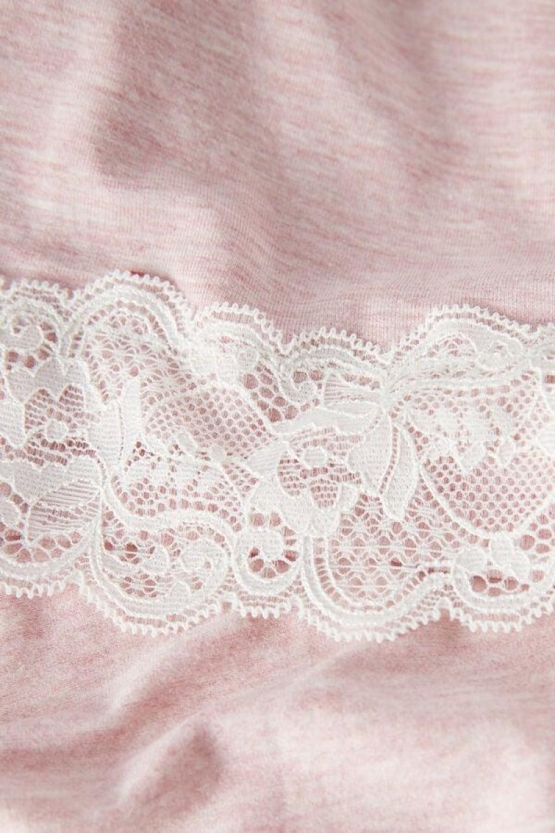 Intimissimi Modal Lace Detail Robe Women's Pajamas Light Pink | USA 2202XFU