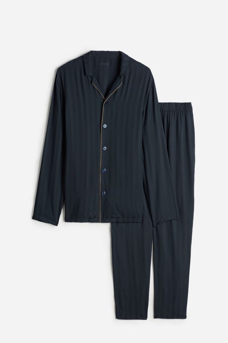 Intimissimi Modal Set Men's Pajamas Dark Blue | USA 2915ISK