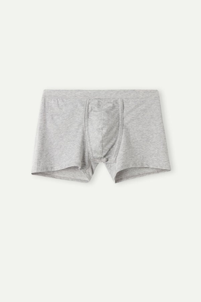 Intimissimi Natural Fresh Supima® Cotton Men's Boxer Light Grey | USA 2573DNF