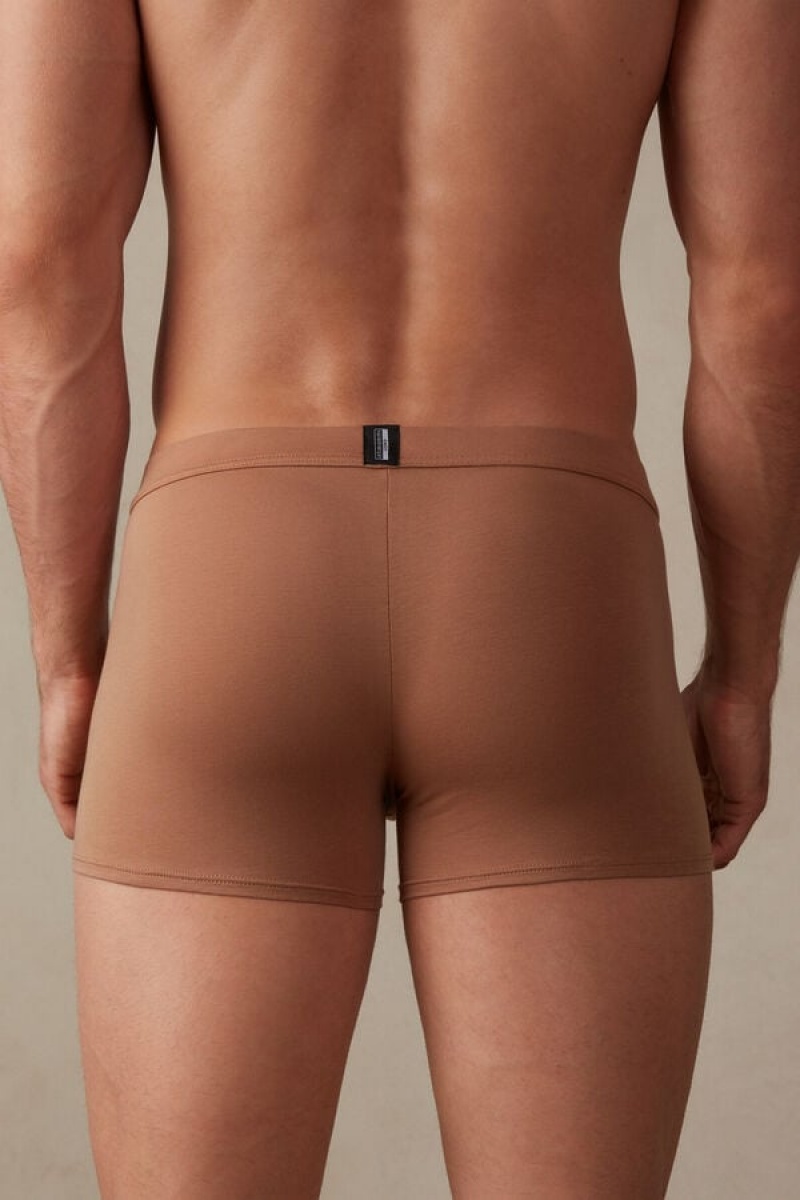 Intimissimi Natural Fresh Supima® Cotton Men's Boxer Beige | USA 2588BCE