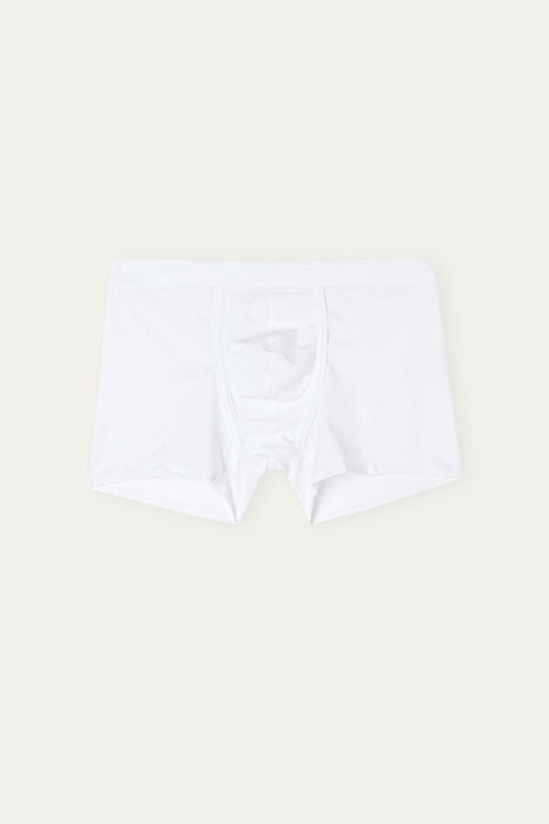 Intimissimi Natural Fresh Supima® Cotton Men's Boxer White | USA 2629PQK