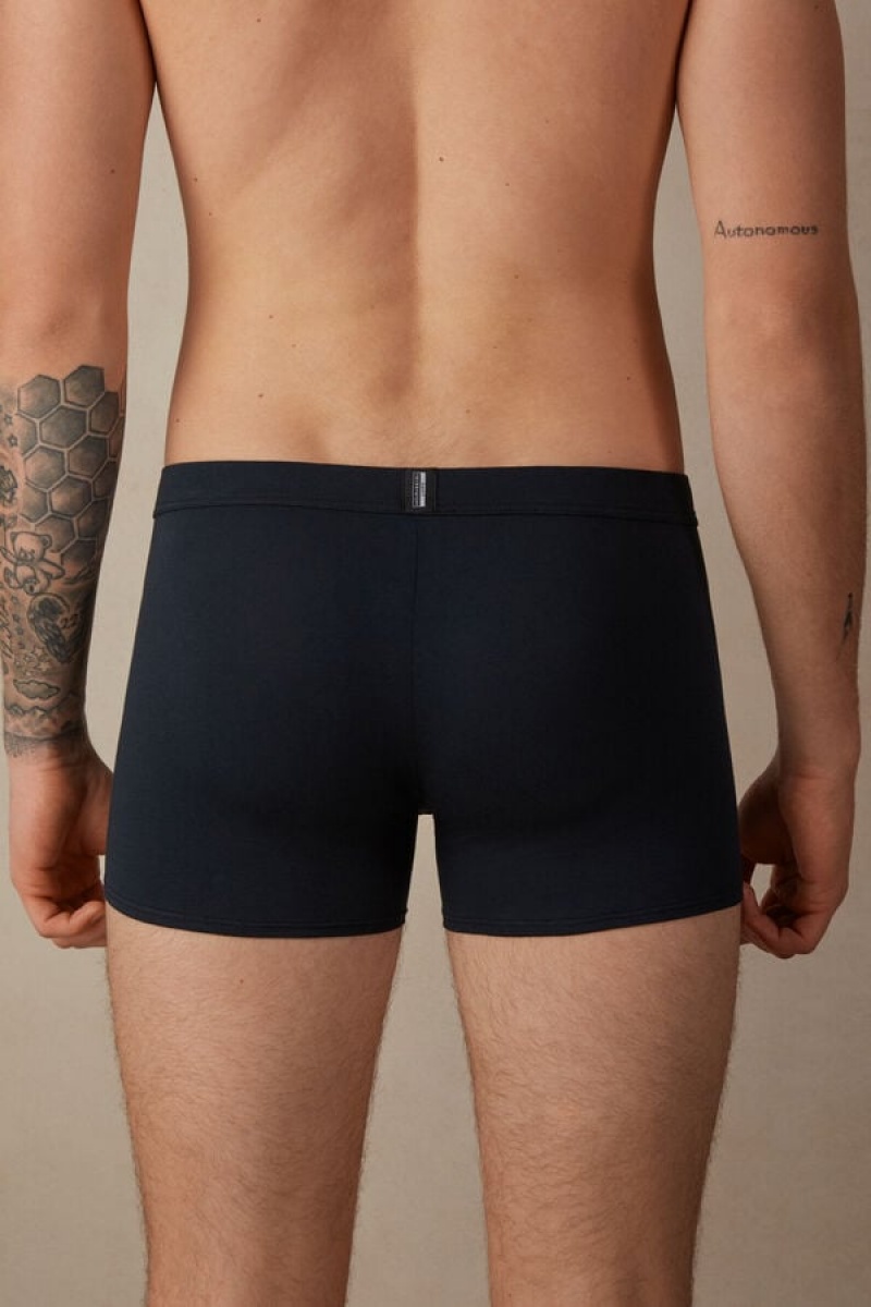 Intimissimi Natural Fresh Supima® Cotton Men's Boxer Blue | USA 2630ORL