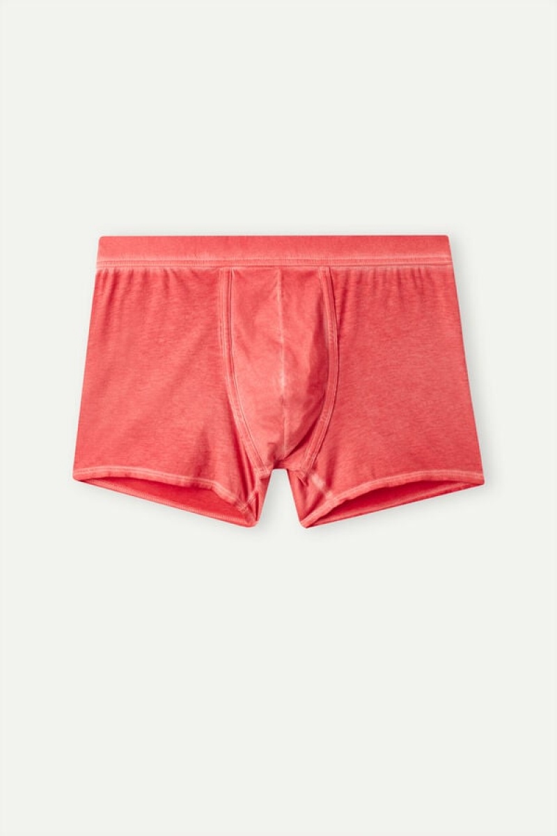 Intimissimi Natural Fresh Supima® Cotton Men's Boxer Red | USA 2661CEB