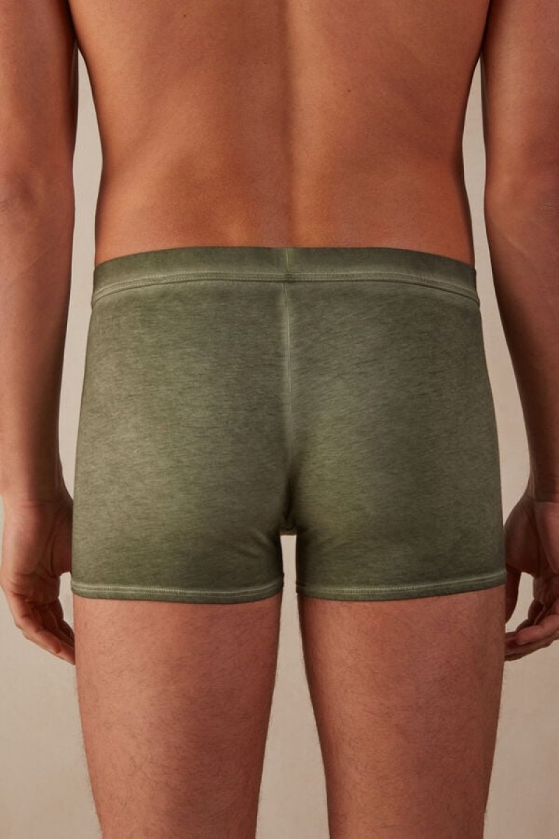 Intimissimi Natural Fresh Supima® Cotton Men's Boxer Green | USA 2662XFN