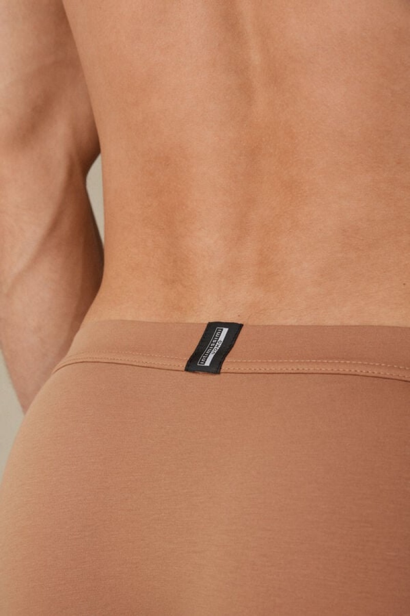 Intimissimi Natural Fresh Supima® Cotton Men's Briefs Beige | USA 2699APP